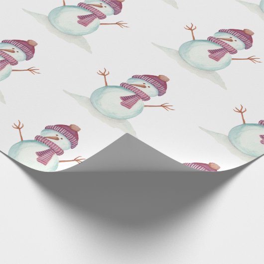 Fun Snowman Kerstmis Cadeaupapier (Hoek)