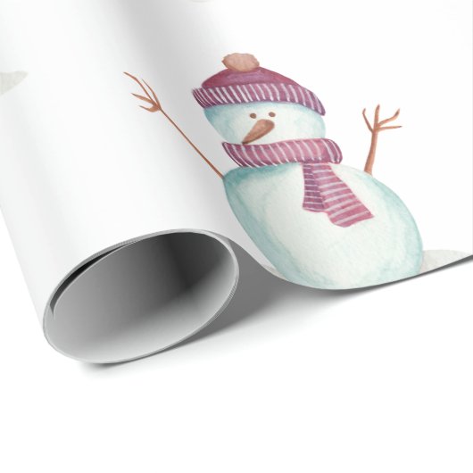Fun Snowman Kerstmis Cadeaupapier (Rol Hoek)