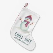 Fun Snowman Kerstmis Kleine Kerstsok (Voorkant (Hangend))