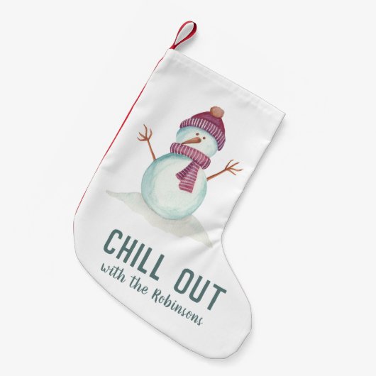 Fun Snowman Kerstmis Kleine Kerstsok (Voorkant (Hangend))