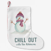 Fun Snowman Kerstmis Kleine Kerstsok (Voorkant)