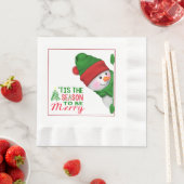 Fun Snowman-kerstpapier Napkin Servet (Insitu)