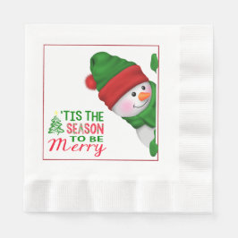 Fun Snowman-kerstpapier Napkin Servet