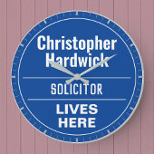 Fun Solicitor Wall Plaque Style Grote klok