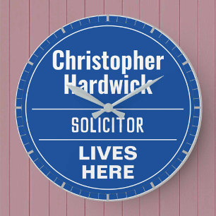 Fun Solicitor Wall Plaque Style Grote klok