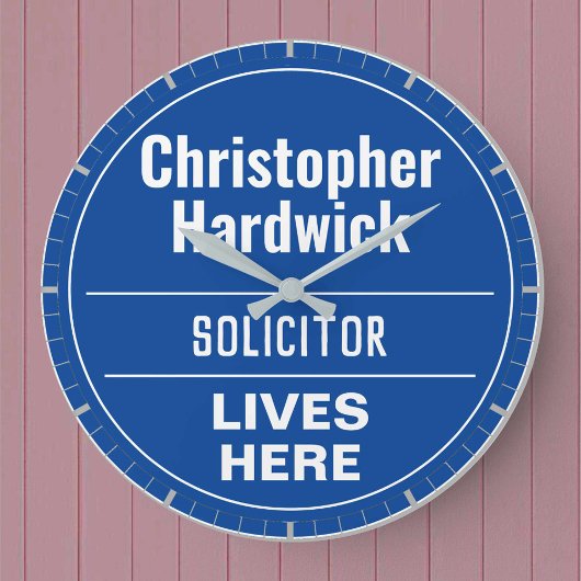 Fun Solicitor Wall Plaque Style Grote klok