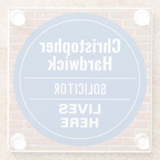 Fun Solicitor Wall Plaque Style Onderzetter (Achterkant)