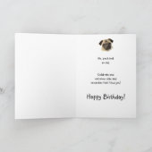 Fun Son ziet er niet uit als Zad Birthday Pug Dog Kaart (Binnen)