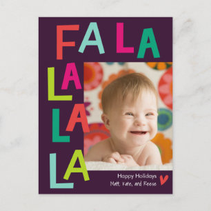 Fun Song EDITABLE COLOR Holiday Briefkaart