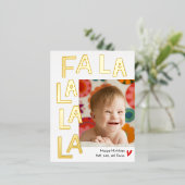 Fun Song Folie Kerstfeestdag Foto Briefkaart (Staand Voorkant)