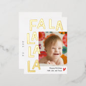 Fun Song Folie Kerstfeestdag Foto Briefkaart (Voorkant / Achterkant)