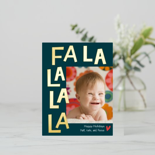 Fun Song Folie Kerstfeestdag Foto Briefkaart (Staand Voorkant)