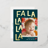 Fun Song Folie Kerstfeestdag Foto Briefkaart (Voorkant / Achterkant)