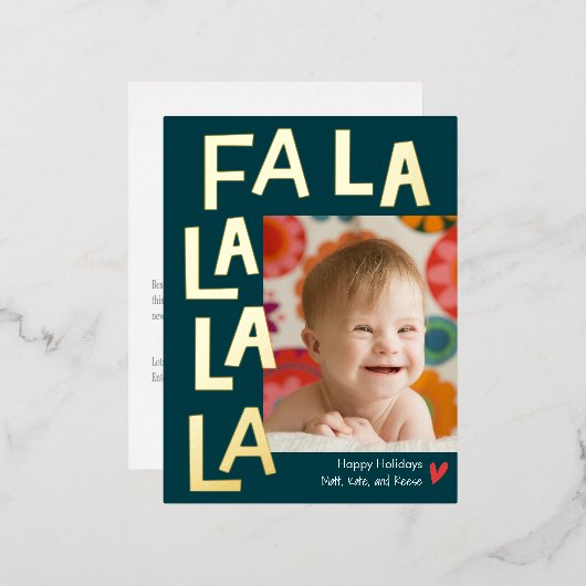 Fun Song Folie Kerstfeestdag Foto Briefkaart (Voorkant / Achterkant)