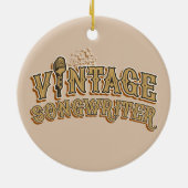 Fun Songwriter Lyricist Novelty Typografie Keramisch Ornament (Achterkant)