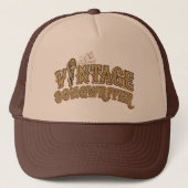 Fun Songwriter Lyricist Novelty Typografie Trucker Pet (Voorkant)