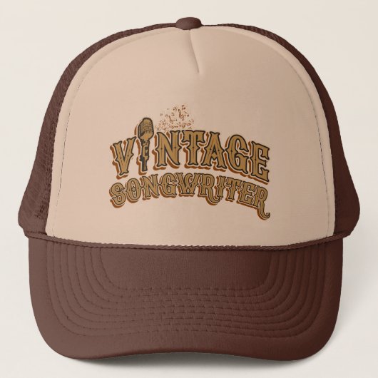 Fun Songwriter Lyricist Novelty Typografie Trucker Pet (Voorkant)