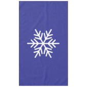 Fun Sophisticated Nordic Snowflake op Deep Blue Tafelkleed (Voorkant)