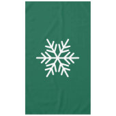 Fun Sophisticated Nordic Snowflake op Deep Green Tafelkleed (Voorkant)