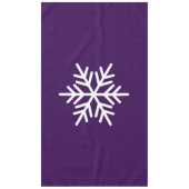 Fun Sophisticated Nordic Snowflake op Deep Paarse Tafelkleed (Voorkant)