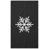 Fun Sophisticated Nordic Snowflake op modern zwart Tafelkleed (Voorkant)