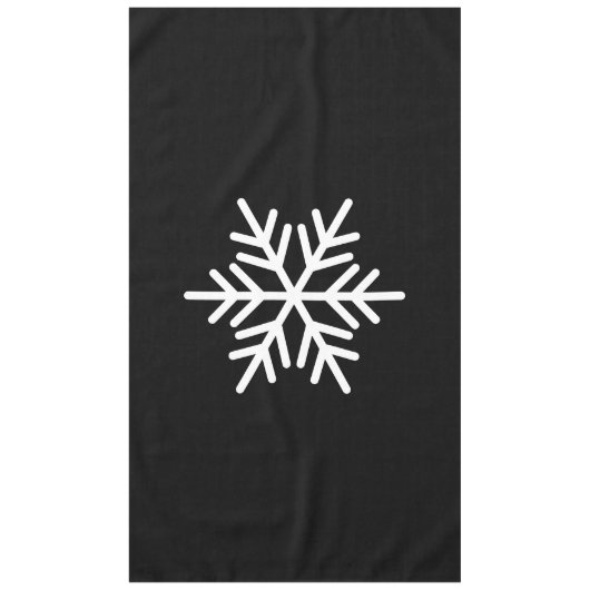 Fun Sophisticated Nordic Snowflake op modern zwart Tafelkleed (Voorkant)
