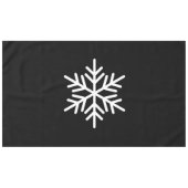 Fun Sophisticated Nordic Snowflake op modern zwart Tafelkleed (Voorkant (Horizontaal))