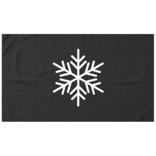 Fun Sophisticated Nordic Snowflake op modern zwart Tafelkleed