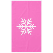 Fun Sophisticated Nordic Snowflake op roze Tafelkleed (Voorkant)