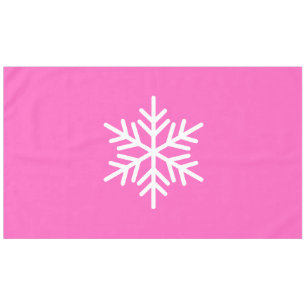 Fun Sophisticated Nordic Snowflake op  roze Tafelkleed