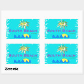 Fun South Beach, Florida Rechthoekige Sticker (Vel)