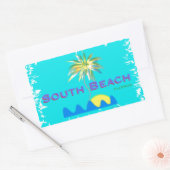 Fun South Beach, Florida Rechthoekige Sticker (Envelop)