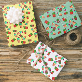 Fun Southwestern Flowering Potted Cactus Pattern Inpakpapier Vel