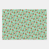 Fun Southwestern Flowering Potted Cactus Pattern Inpakpapier Vel (Voorkant 3)