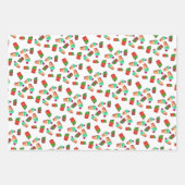 Fun Southwestern Flowering Potted Cactus Pattern Inpakpapier Vel (Voorkant 2)