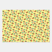 Fun Southwestern Flowering Potted Cactus Pattern Inpakpapier Vel (Voorkant)