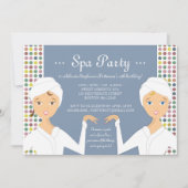 Fun Spa Girl Birthday Spa Party Uitnodiging | Zebr (Voorkant)