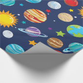 Fun Space-partijpatroonomloop Cadeaupapier (Hoek)