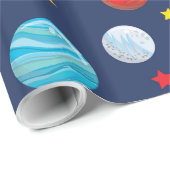 Fun Space-partijpatroonomloop Cadeaupapier (Rol Hoek)