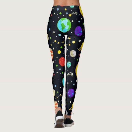 Fun Space Patroon Leggings (Achterkant)
