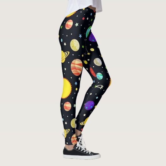 Fun Space Patroon Leggings (Rechts)