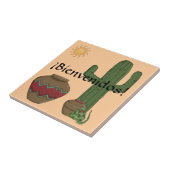 Fun Spain Welcome Southwestern Desert Scene Tegeltje (Zijkant)