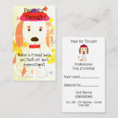 Fun Spaniel Dog Walking Dog Grooming Reference Visitekaartje (Voorkant / Achterkant)