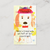 Fun Spaniel Dog Walking Dog Grooming Reference Visitekaartje (Voorkant)