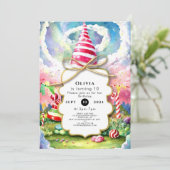 Fun Sparkling Candyland Verjaardag Kaart (Staand voorkant)