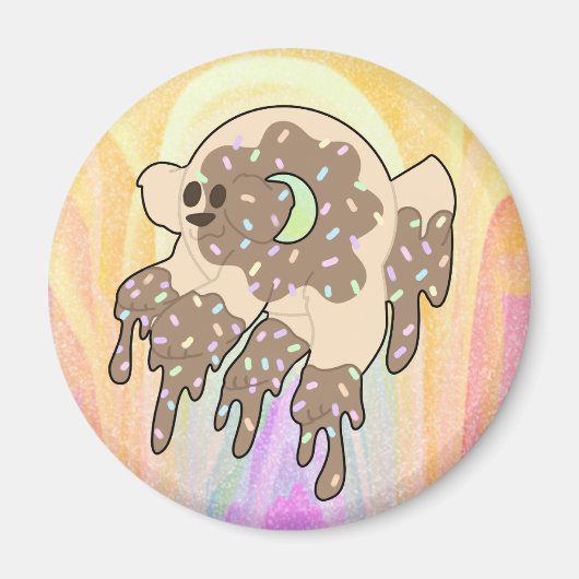 Fun Sparkly Donut Dog Magnet (Voorkant)
