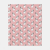 Fun-speeltijd voor de Single-hooded pied Frenchie Fleece Deken (Voorkant)