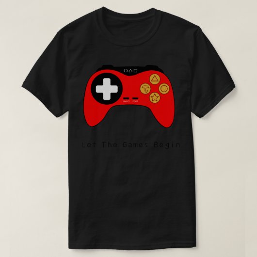 Fun-spel van vierkante controller t-shirt (Design voorkant)