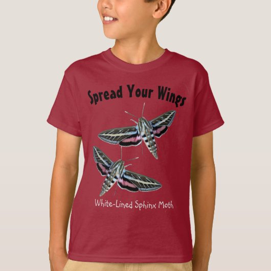 Fun Sphinx Moth Insect Foto voor Sjabloon T-shirt (Voorkant)