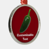 Fun & Spicy Jalapeno Pepper Metalen Ornament (Rechts)